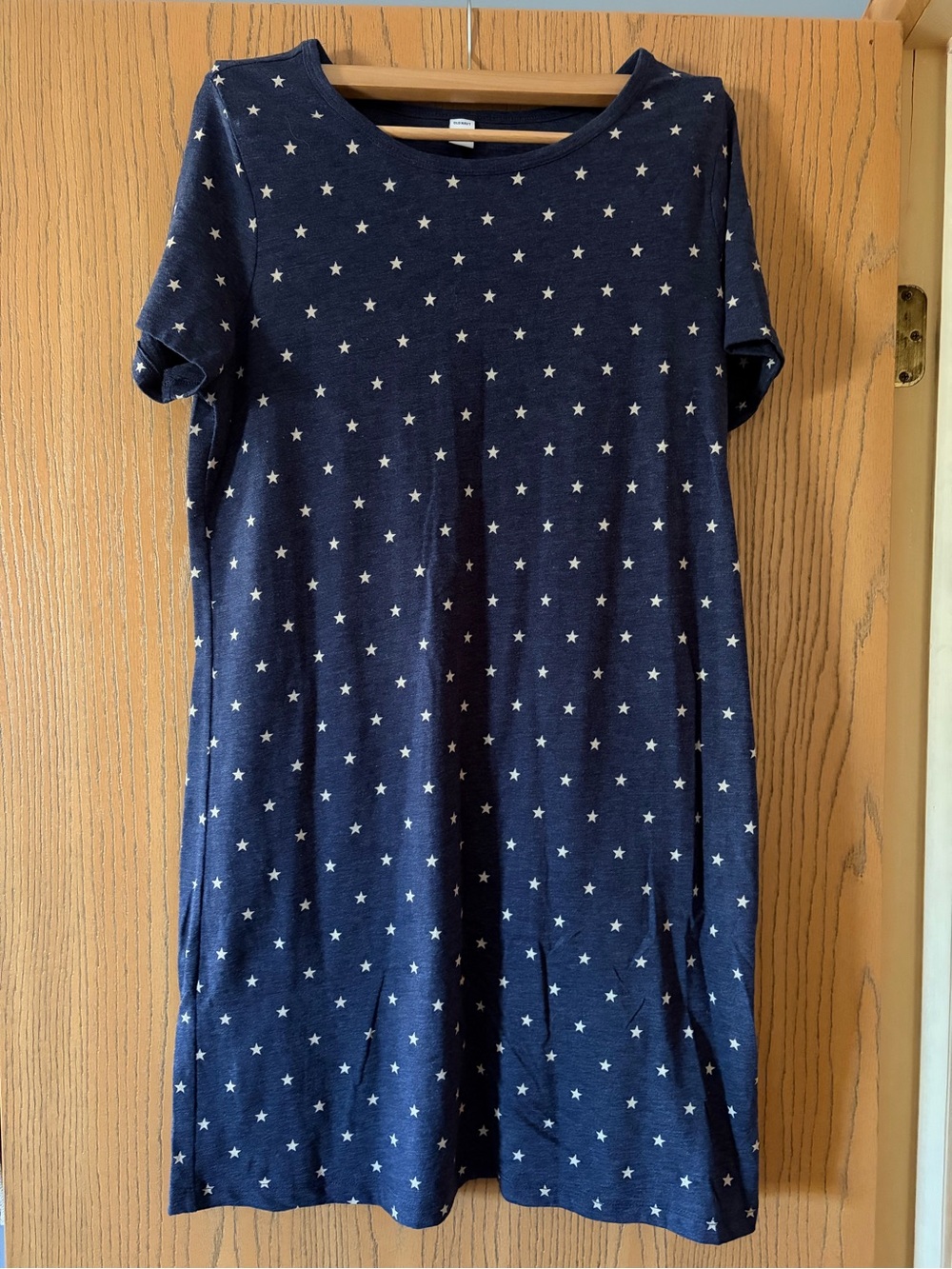 Women’s Navy Star Print Short Sleeve Dress